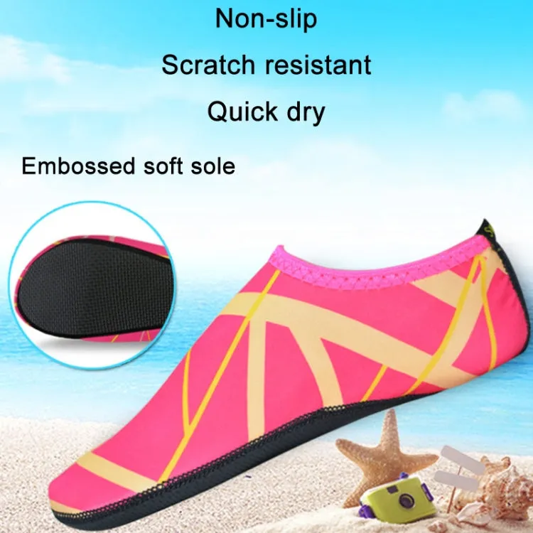 1 Pair Outdoor Snorkeling Non-Slip Soft Bottom Beach Diving Socks, Size: 32-33(Green Blue)