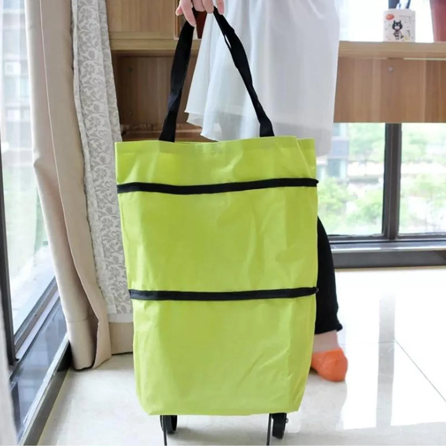 1652 Folding Cart Bags Trolley Shopping Bag For Travel Luggage