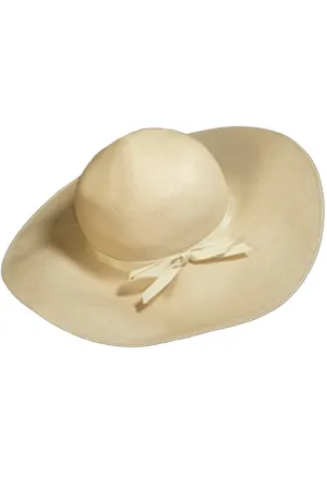 1970s Vintage Yves Saint Laurent Natural Straw Hat 21.5"