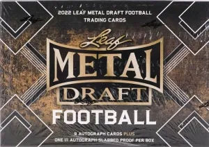 2022 Leaf Metal Draft Football Jumbo Hobby Box