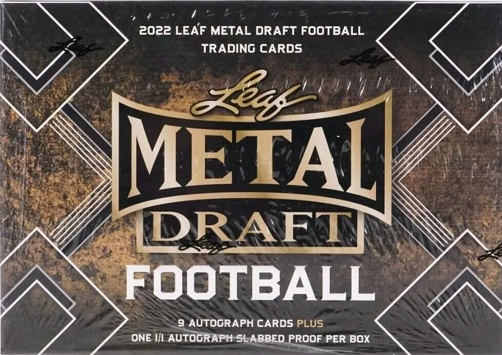 2022 Leaf Metal Draft Football Jumbo Hobby Box