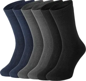 3 Pairs X Mens Heavy Duty Thermal Cotton Work Winter Crew Socks