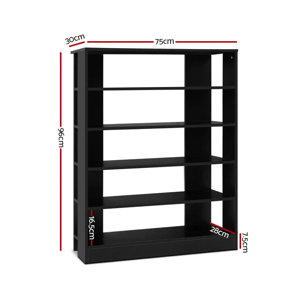 6-Tier Shoe Rack, Durable Eco-Friendly, Black - Artiss