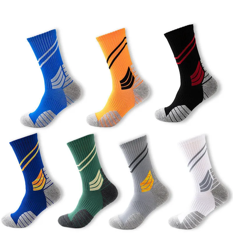 7 Pair Bright Color Running Socks For Men