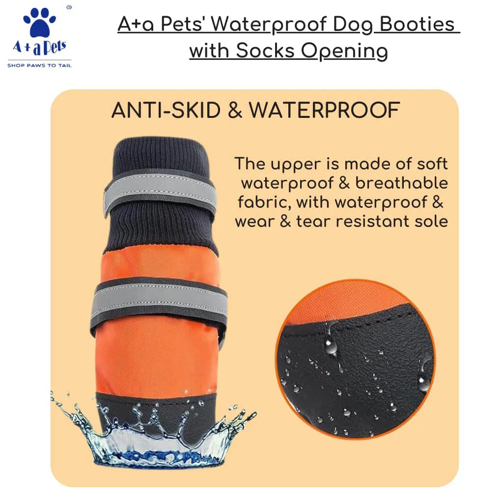 A a Pets' Premium Dog Boots for All-Weather Adventures - Blue