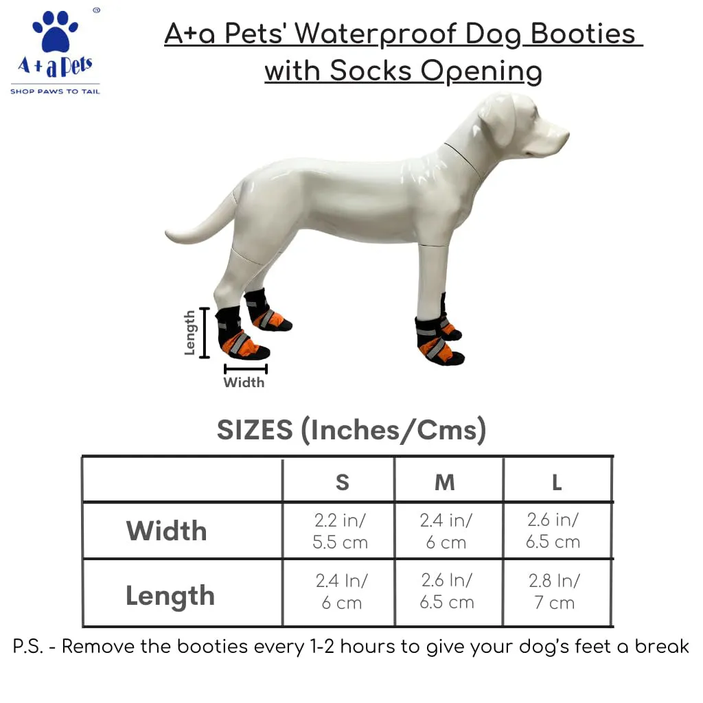 A a Pets' Premium Dog Boots for All-Weather Adventures - Blue