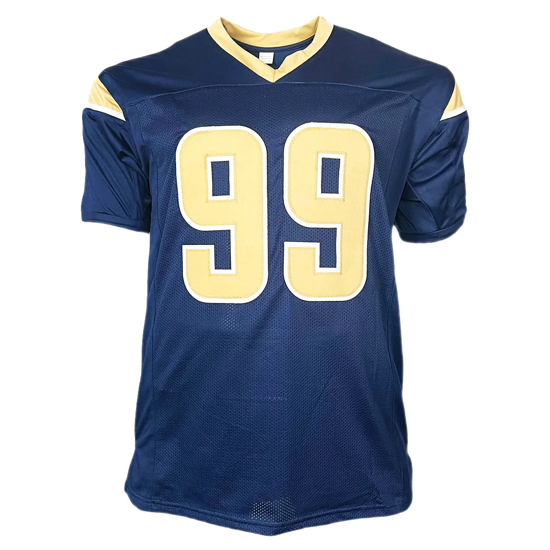 Aaron Donald Signed Los Angeles Blue Football Jersey (Beckett)