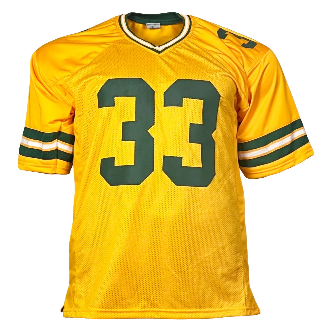 Aaron Jones Signed Green Bay Yellow Football Jersey (Beckett)