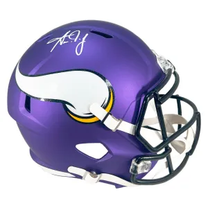 Aaron Jones Signed Minnesota Vikings Speed Full-Size Replica Football Helmet (Beckett)