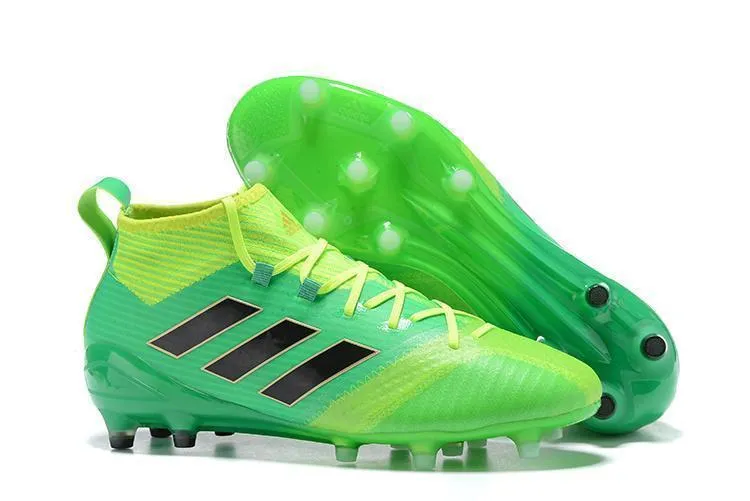 Adidas ACE 17.1 Primeknit FG Soccer Cleats Solar Core Green Black