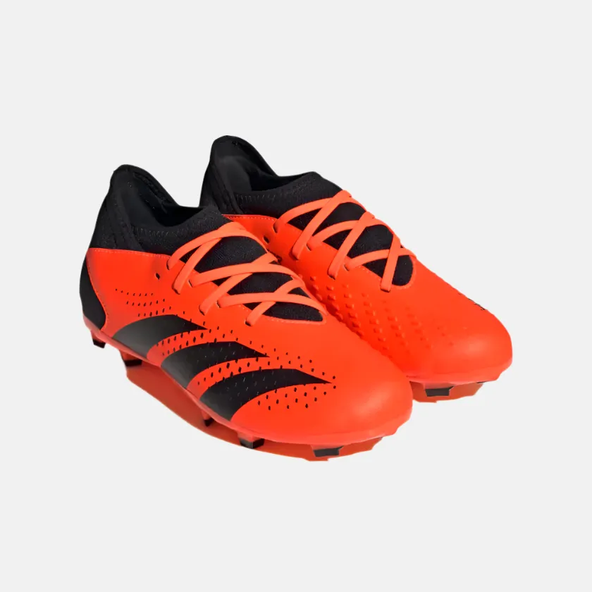 Adidas Predator Accuracy.3 Firm Ground Kids Unisex Football Shoes (4-7 Years) -Team Solar Orange/Core Black/Core Black