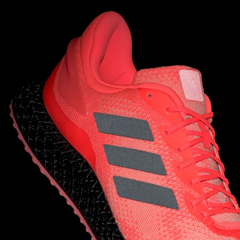 Adidas Unisex 4D Run 1.0 Shoes - Signal Pink / Core Black / Light Flash Orange