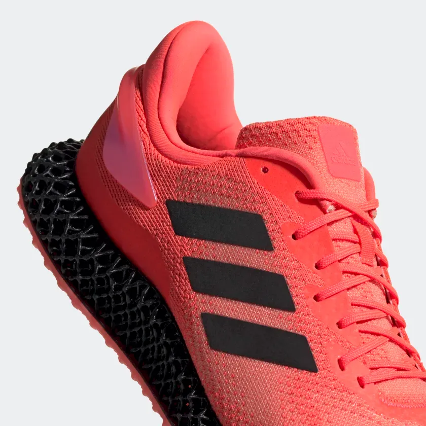 Adidas Unisex 4D Run 1.0 Shoes - Signal Pink / Core Black / Light Flash Orange