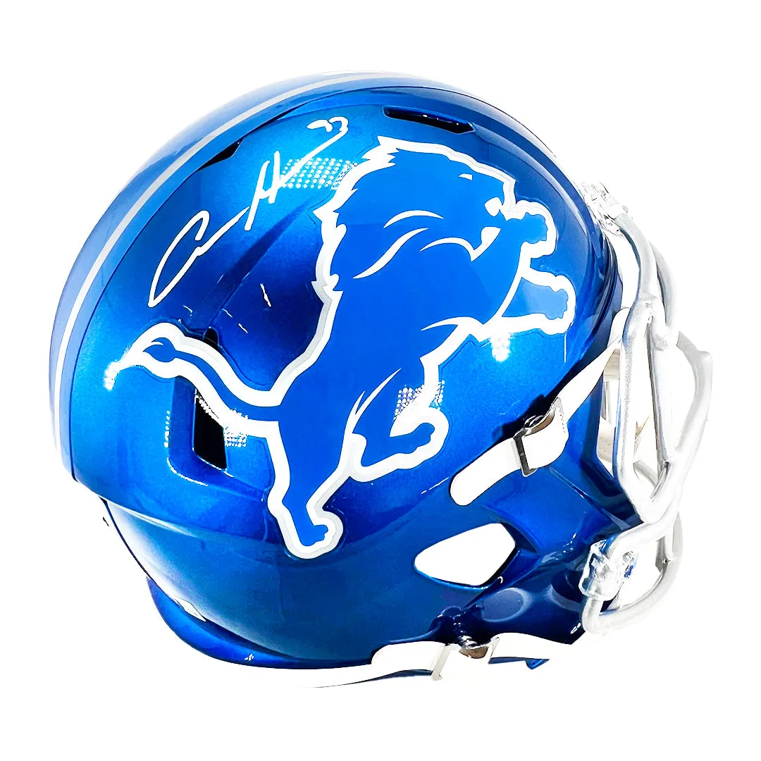 Aidan Hutchinson Signed Detroit Lions Flash Speed Full-Size Replica Football Helmet (Beckett)