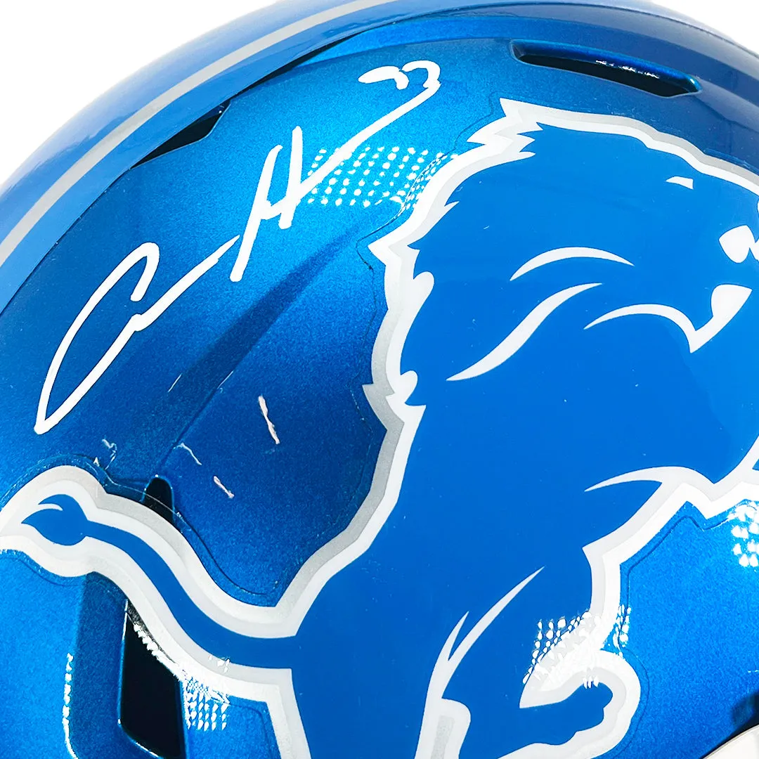 Aidan Hutchinson Signed Detroit Lions Flash Speed Full-Size Replica Football Helmet (Beckett)