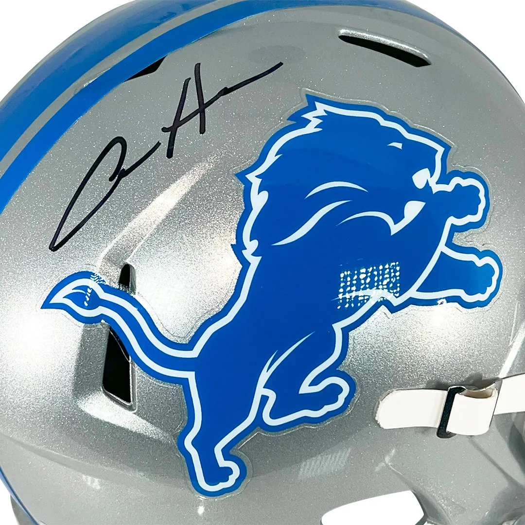 Aidan Hutchinson Signed Detroit Lions Speed Full-Size Replica Football Helmet (Beckett)