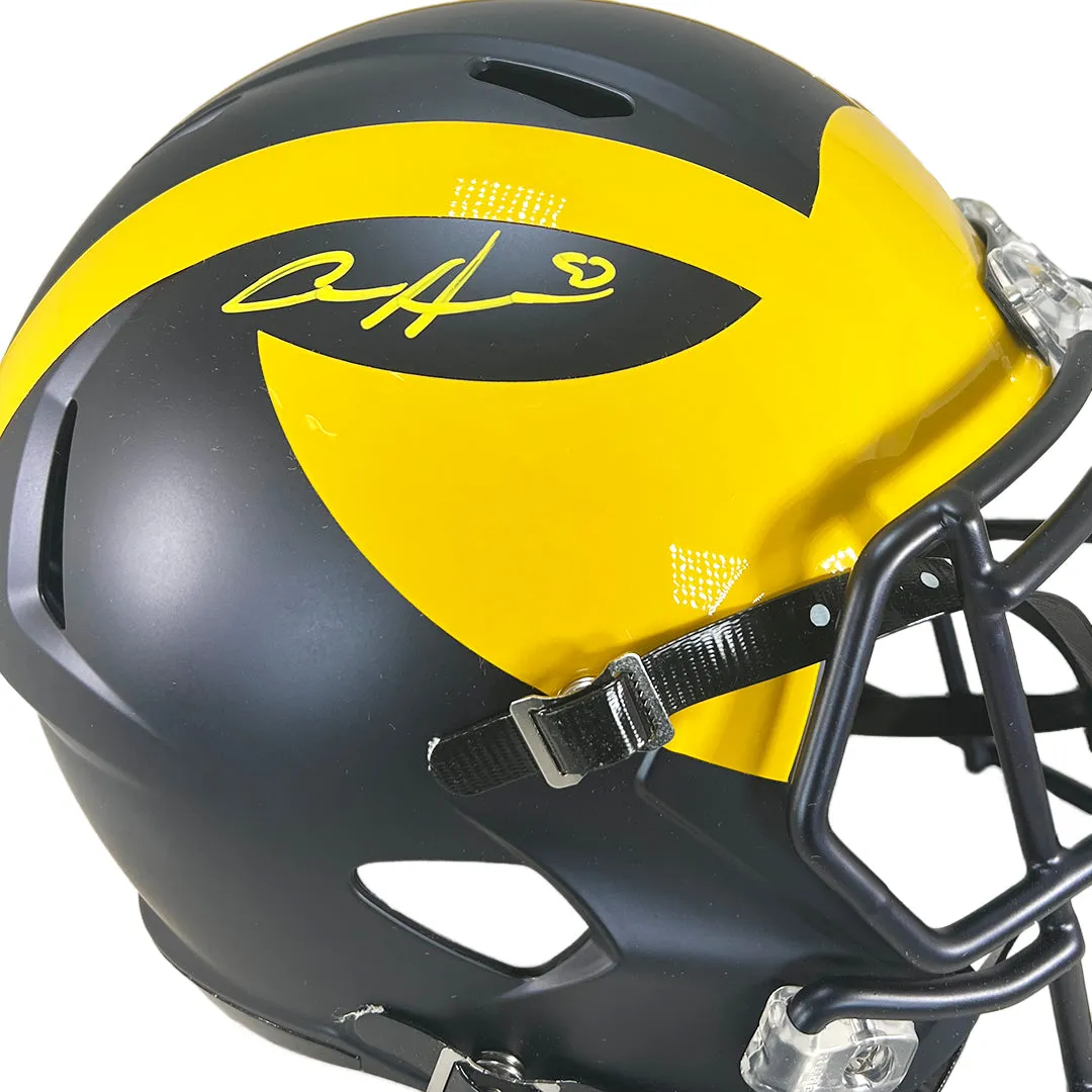 Aidan Hutchinson Signed Michigan Wolverines Speed Full-Size Replica Football Helmet (Beckett)