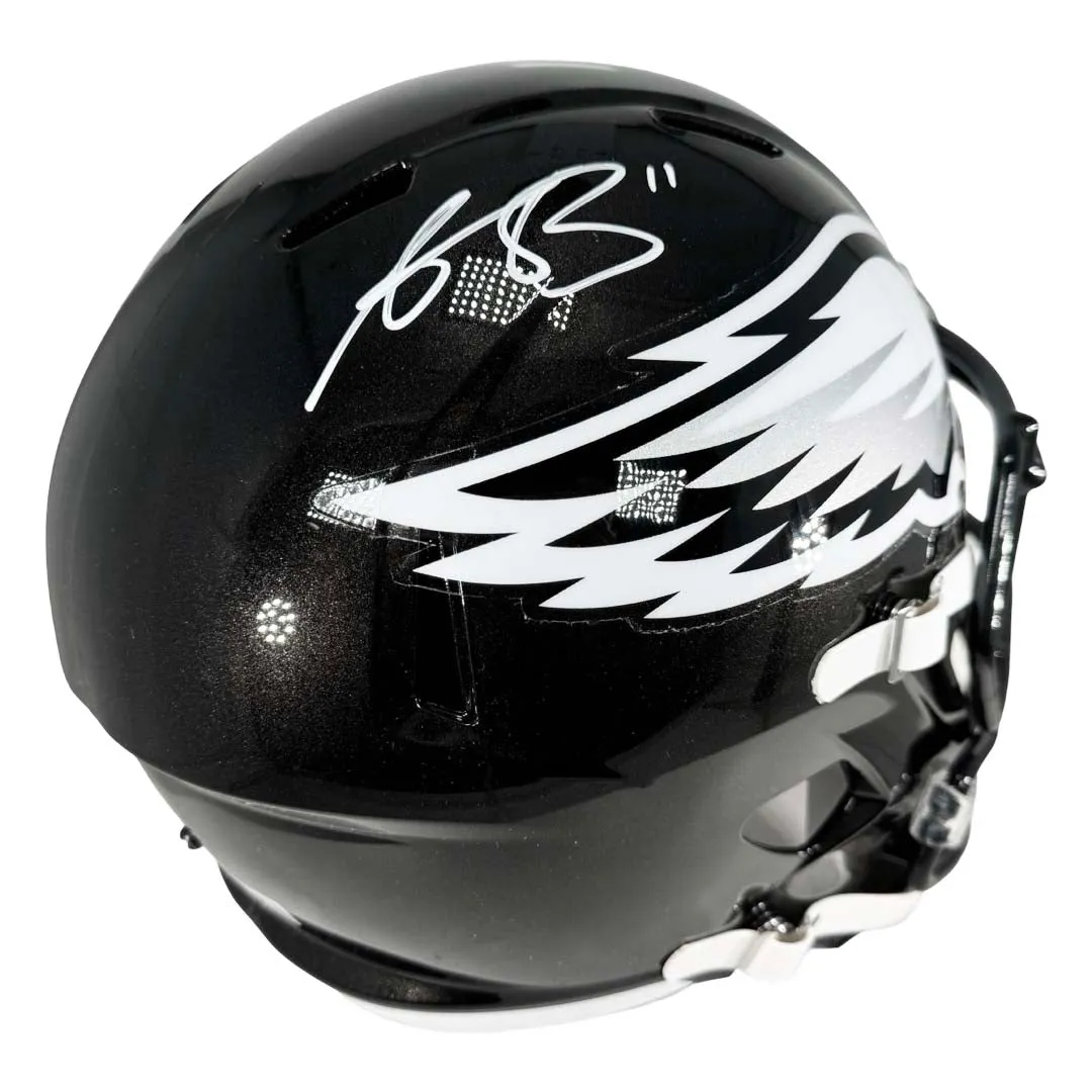 AJ Brown Signed Philadelphia Eagles Alt 2022 Speed Full-Size Replica Football Helmet (Beckett)