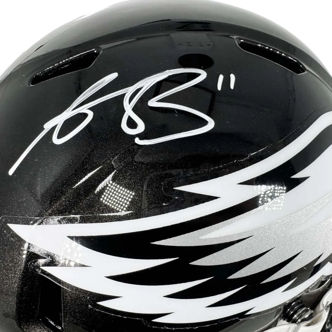 AJ Brown Signed Philadelphia Eagles Alt 2022 Speed Full-Size Replica Football Helmet (Beckett)