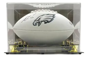 AJ Brown Signed Philadelphia Eagles Logo Football BAS w/ Case