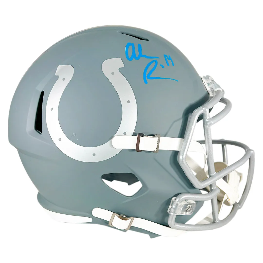 Alec Pierce Signed Indianapolis Colts Slate Alternate Speed Full-Size Replica Football Helmet (JSA)