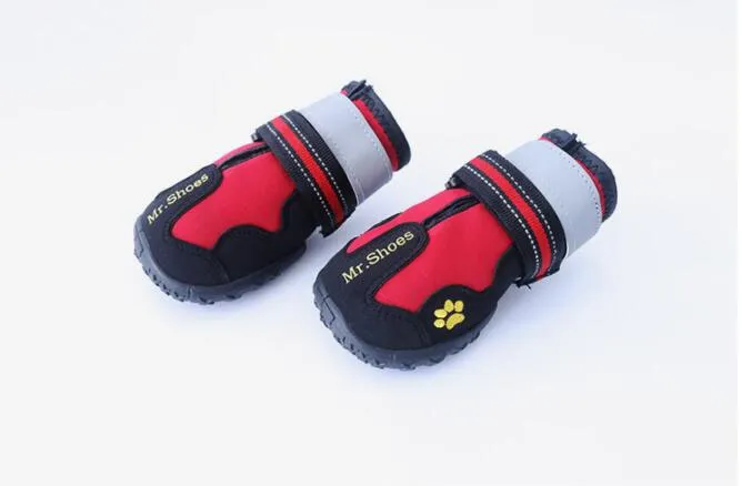 AnniePaw Sports Dog Shoes - Waterproof Reflective Boots with PVC Soles