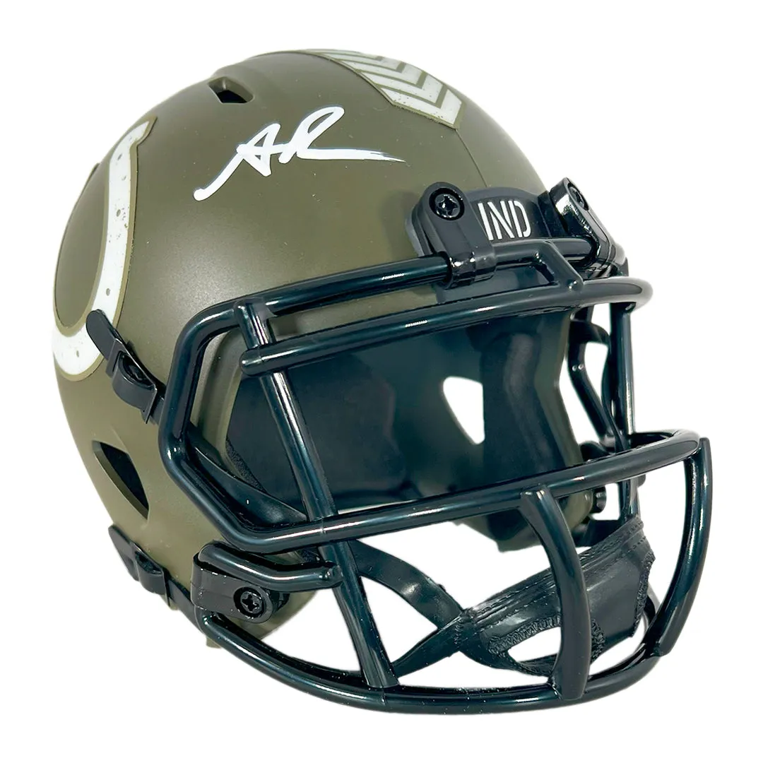 Anthony Richardson Signed Indianapolis Colts Salute to Service Speed Mini Football Helmet (JSA)