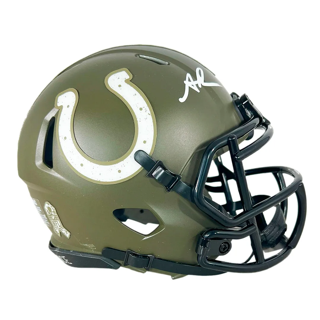 Anthony Richardson Signed Indianapolis Colts Salute to Service Speed Mini Football Helmet (JSA)