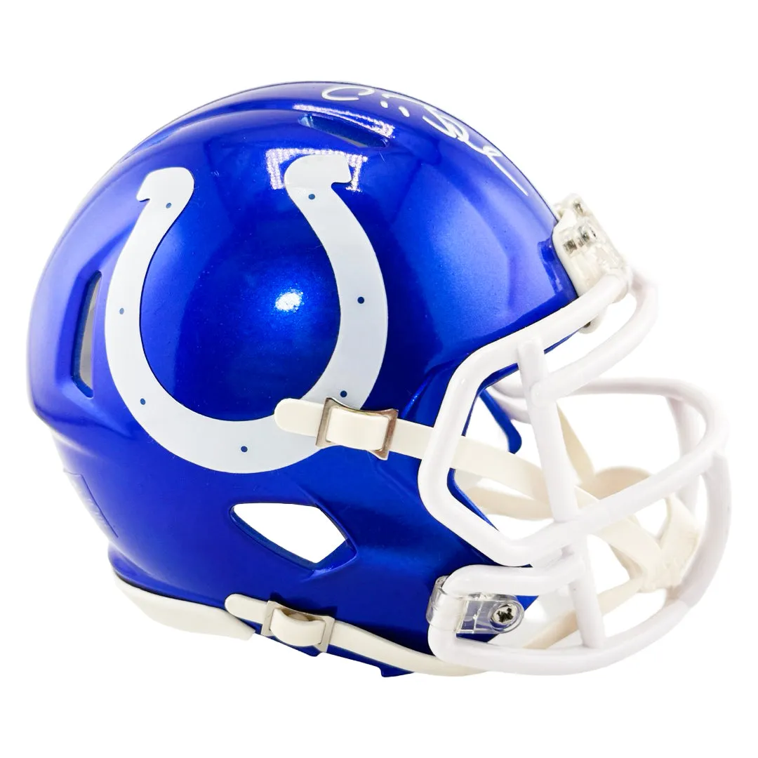 Antoine Bethea Signed Indianapolis Colts Flash Mini Football Helmet (JSA)