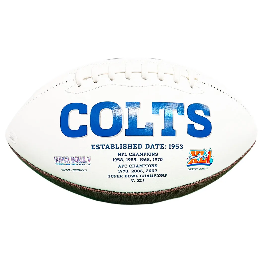 Antoine Bethea Signed Indianapolis Colts Official NFL Team Logo Football (JSA)