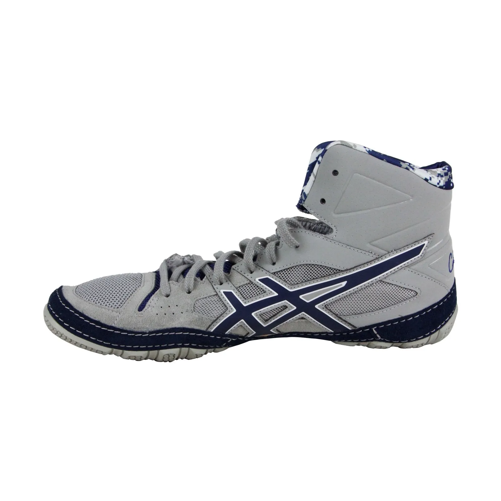 Asics Cael V7.0 J605Y-9652 Mens Gray Mesh Lace Up Athletic Wrestling Shoes