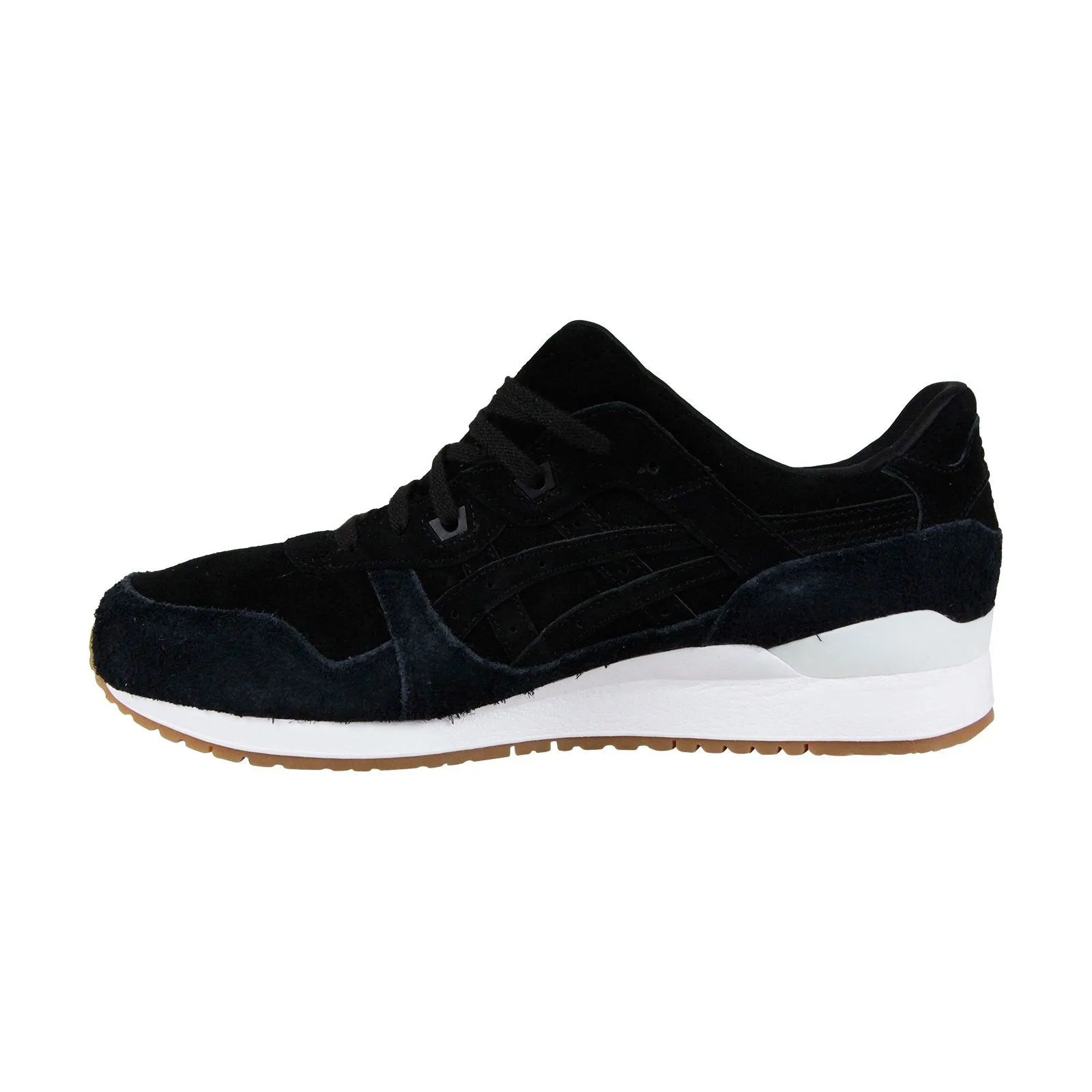 Asics Gel Lyte III HL7X3-9090 Mens Black Suede Lace Up Lifestyle Sneakers Shoes