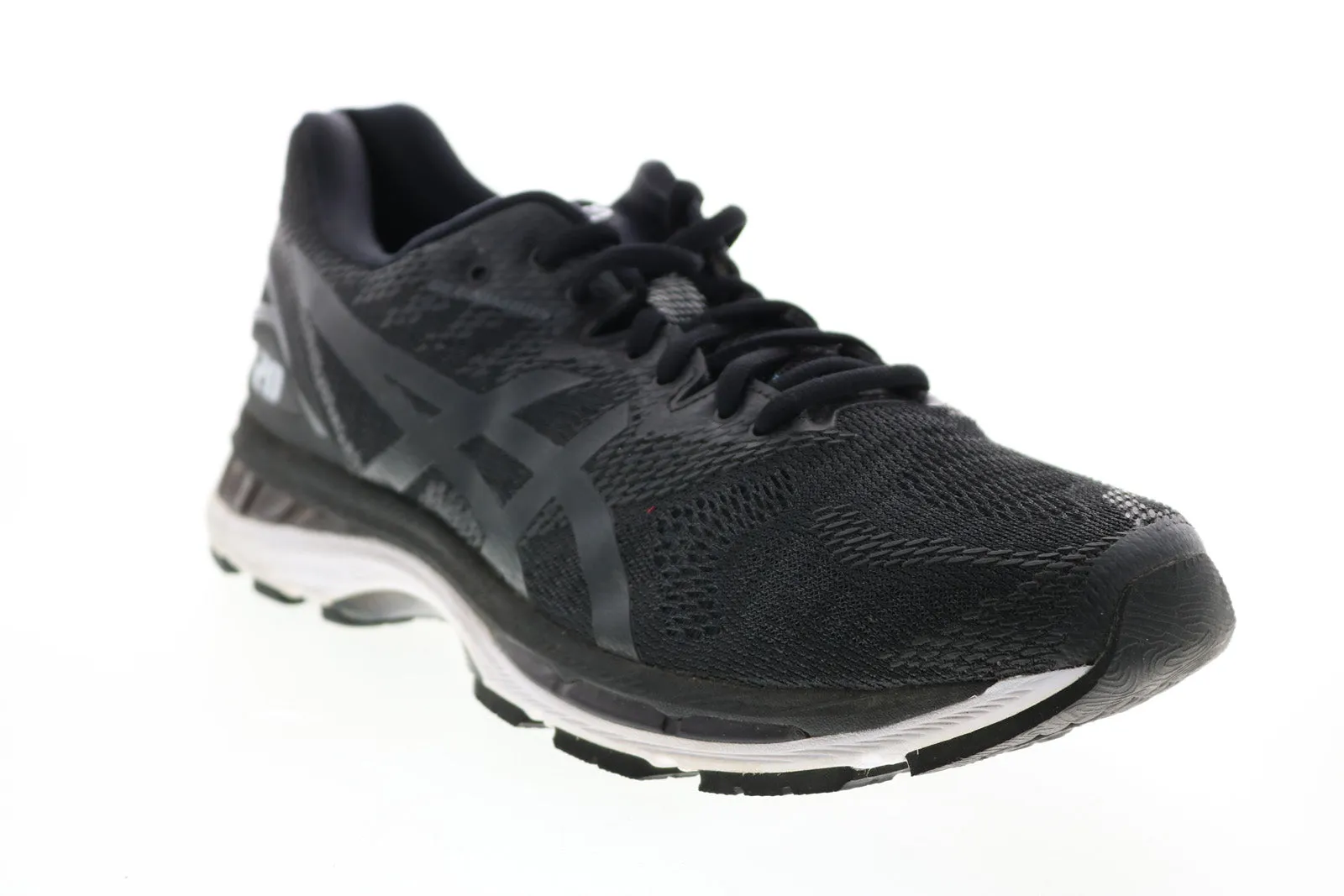 Asics Gel Nimbus 20 T800N Mens Black Mesh Lace Up Athletic Running Shoes