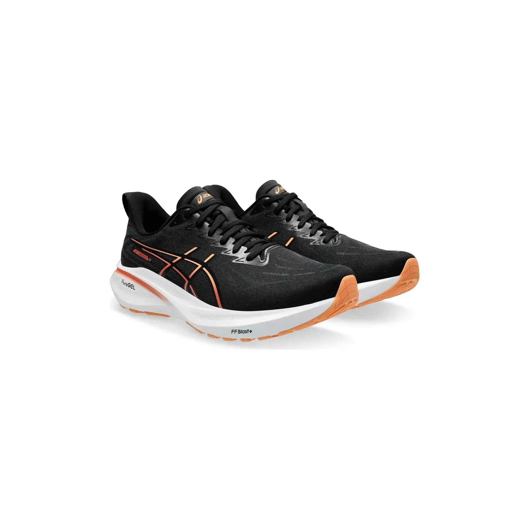 ASICS  Men's GT-2000 13 Black/Faded Orange Running Shoes