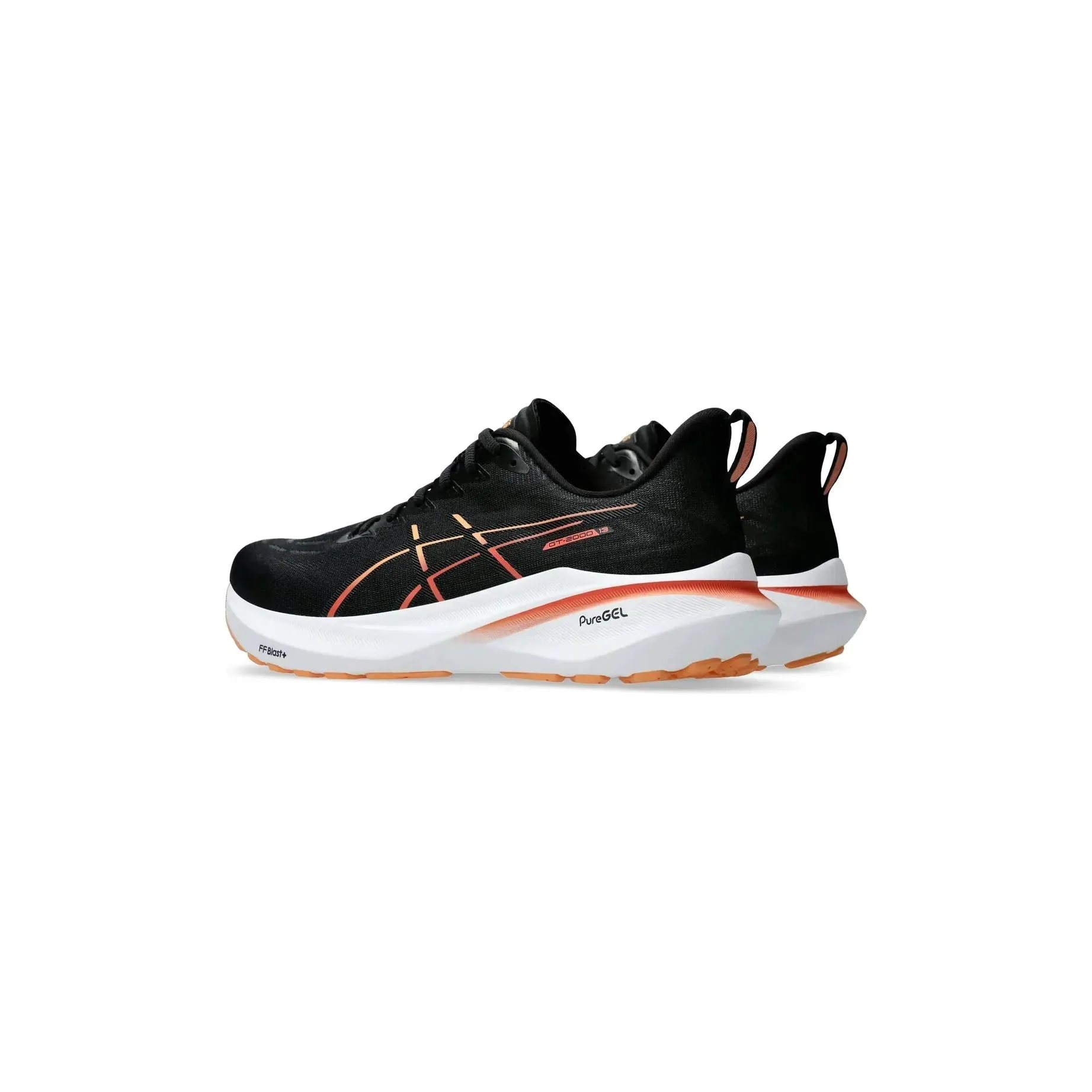 ASICS  Men's GT-2000 13 Black/Faded Orange Running Shoes