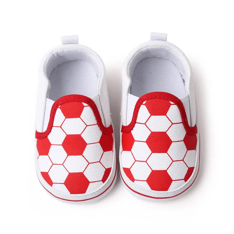 Baby Football Print Flat Sneakers