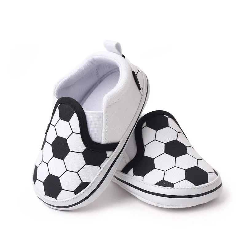 Baby Football Print Flat Sneakers