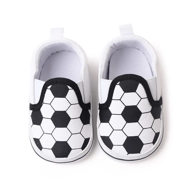 Baby Football Print Flat Sneakers