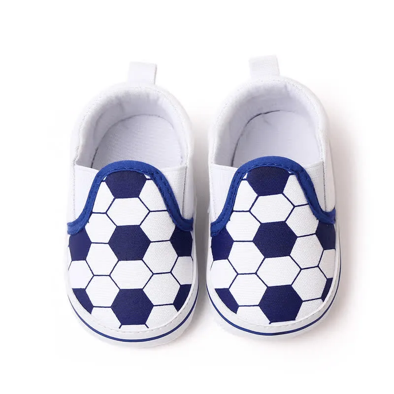 Baby Football Print Flat Sneakers