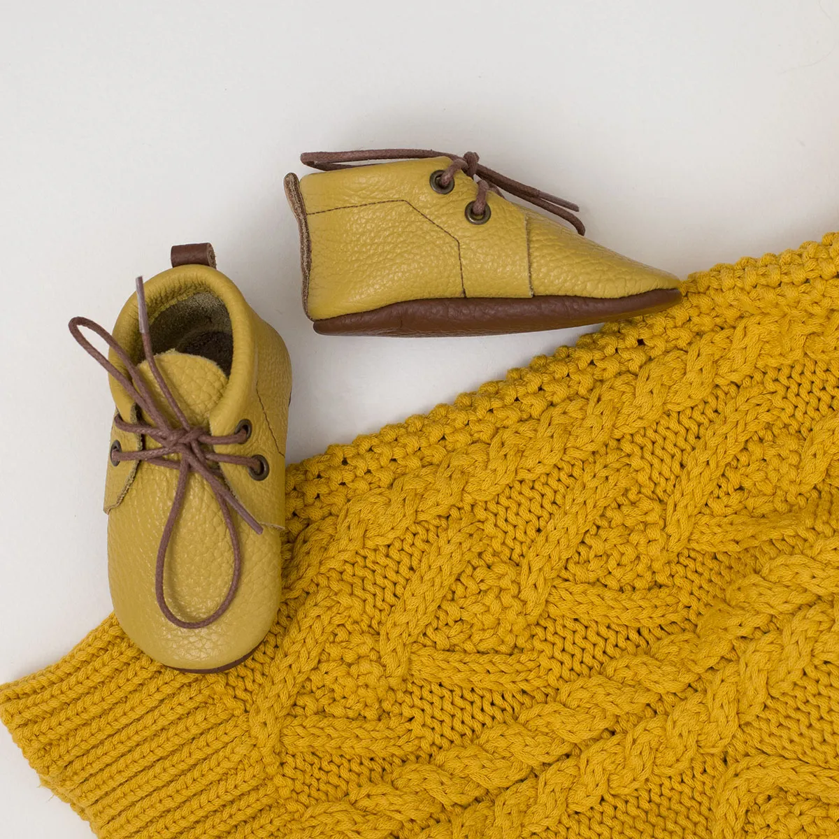 Baby yellow booties