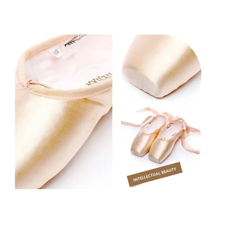 Ballet Lace Pointe Shoes Professional Flat Dance Shoes, Size: 36(Canvas)