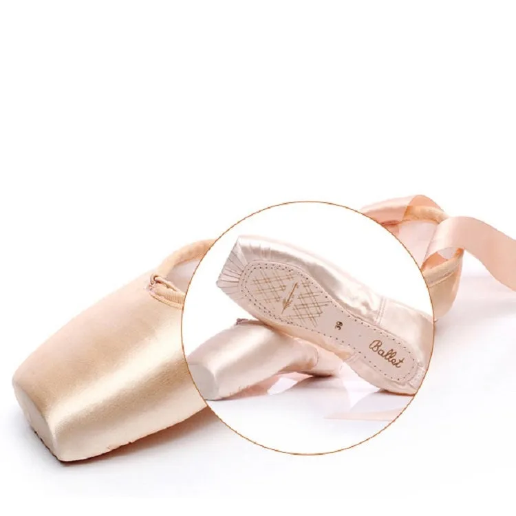 Ballet Lace Pointe Shoes Professional Flat Dance Shoes, Size: 42(Canvas   Silicone Case)