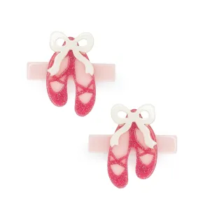 Ballet Slipper Vintage Pink Hair Clips