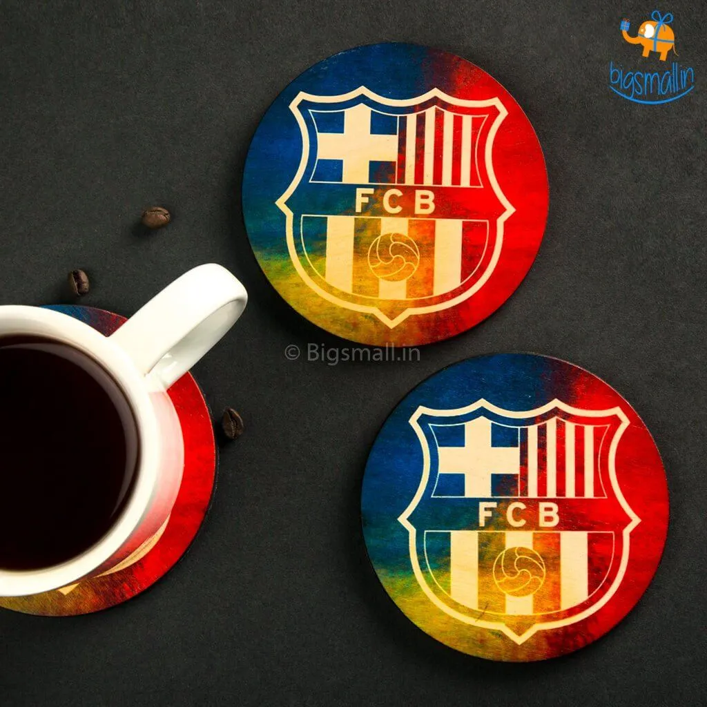 Barcelona Wooden Coasters - Set of 4