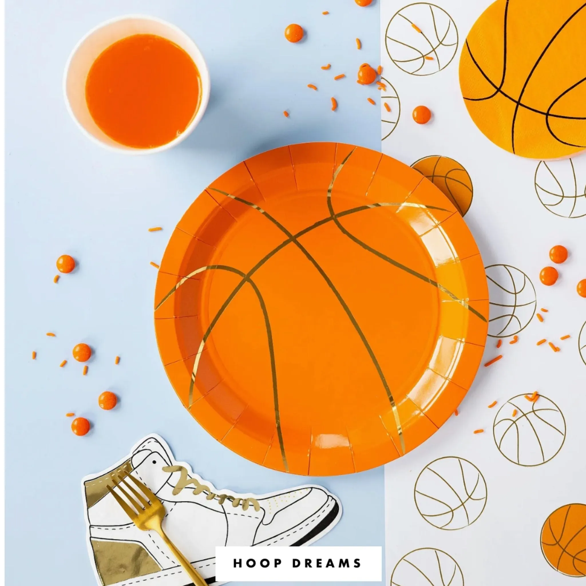 Basketball Party Paper Plates | Package 8