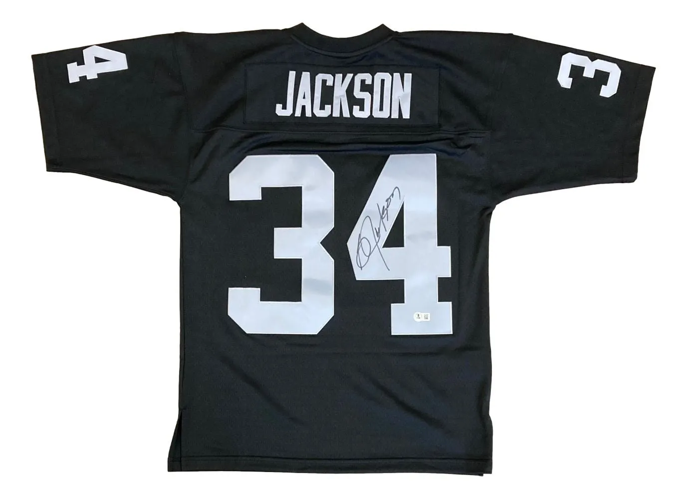 Bo Jackson Signed Oakland Raiders Mitchell & Ness Replica Jersey BAS ITP