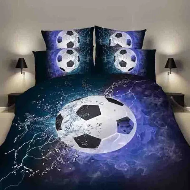 Bonenjoy 3D Bed Set Basketball and Fire