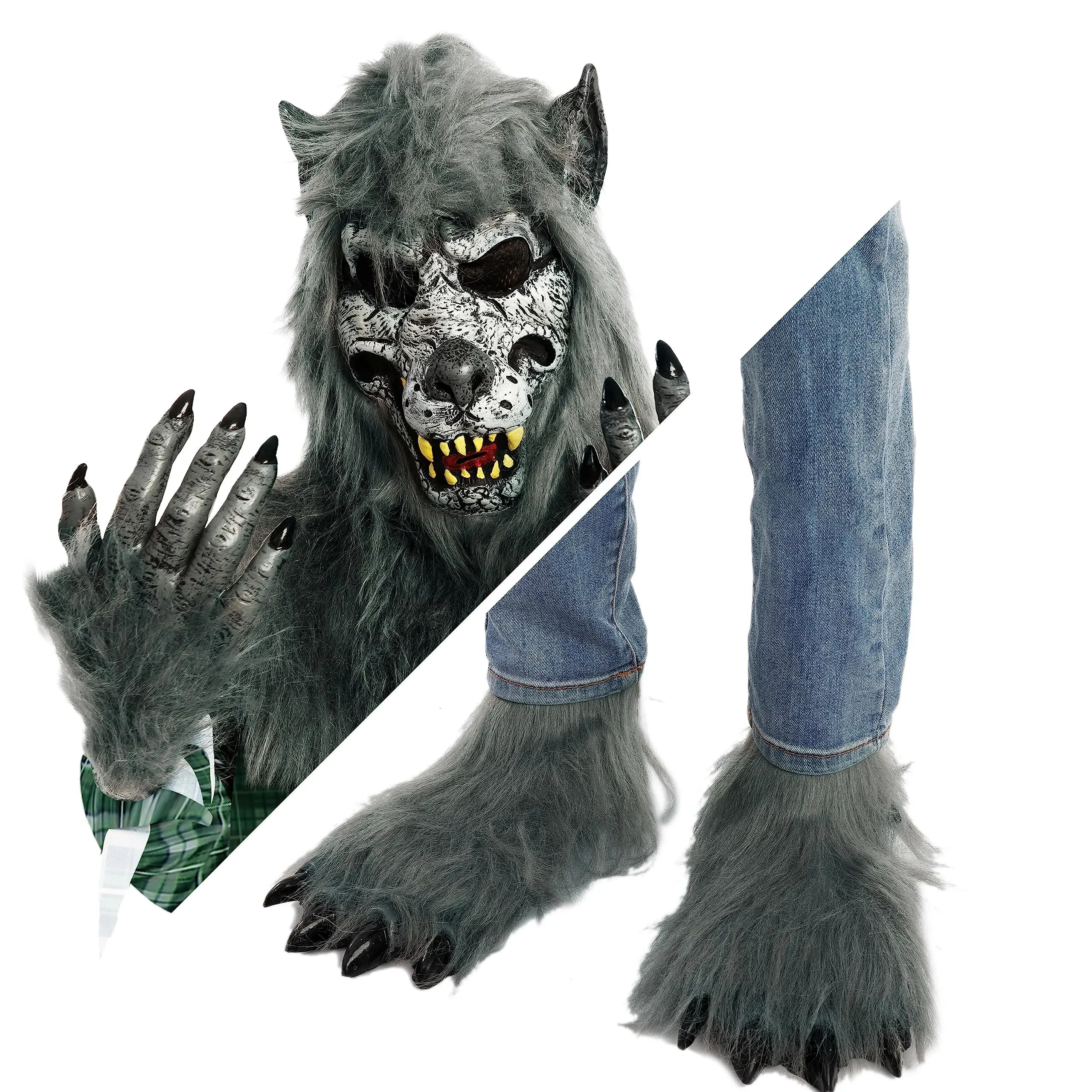 Boy Howling Werewolf Deluxe Costume with Mask Wolf Costume Kids