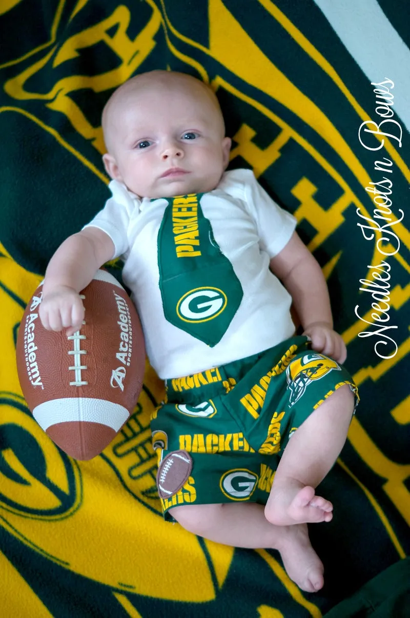 Boys Green Bay Packers Outfit, Baby Boys Football Outfit, Game Day