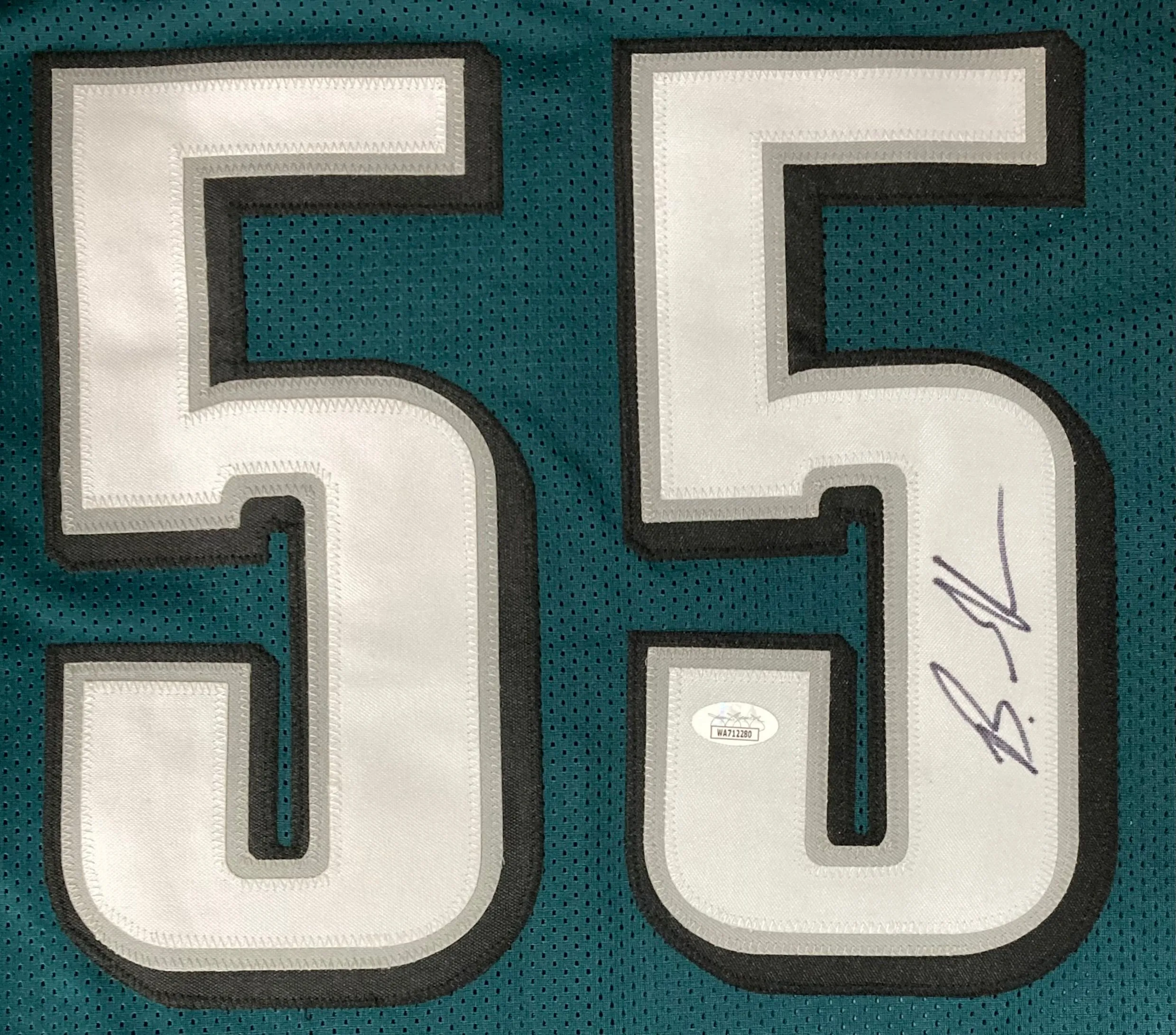 Brandon Graham Philadelphia Signed Green Football Jersey JSA ITP